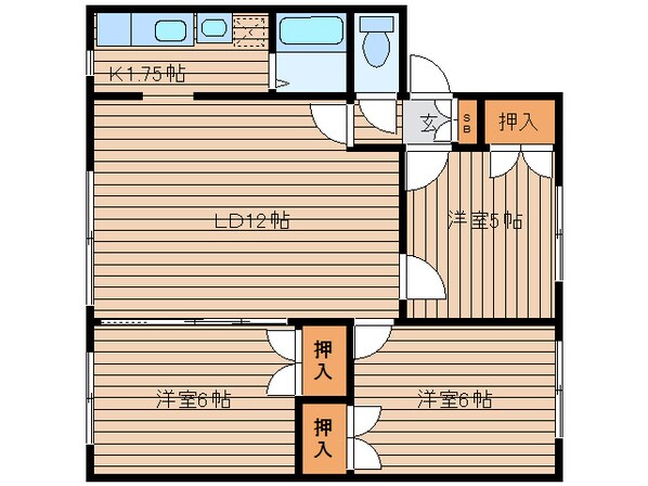 エメラルド　４１０の物件間取画像